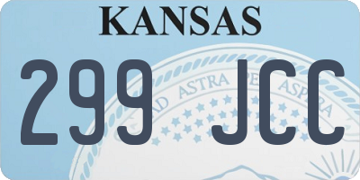 KS license plate 299JCC