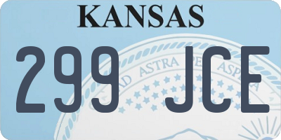 KS license plate 299JCE