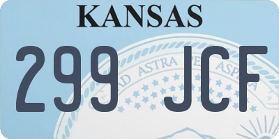 KS license plate 299JCF