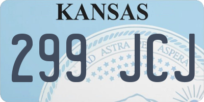 KS license plate 299JCJ