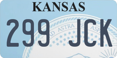KS license plate 299JCK