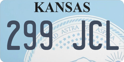KS license plate 299JCL