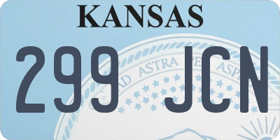 KS license plate 299JCN