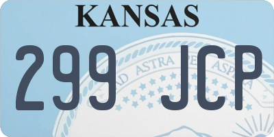 KS license plate 299JCP