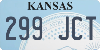KS license plate 299JCT