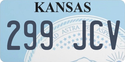 KS license plate 299JCV