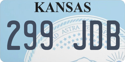 KS license plate 299JDB