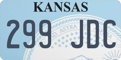 KS license plate 299JDC