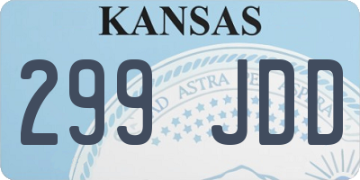 KS license plate 299JDD
