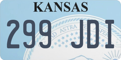KS license plate 299JDI
