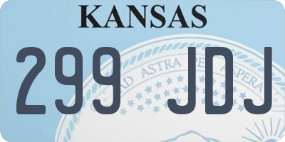 KS license plate 299JDJ