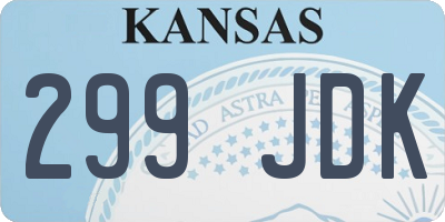 KS license plate 299JDK