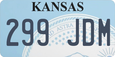 KS license plate 299JDM
