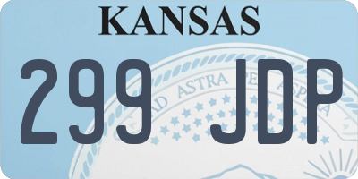 KS license plate 299JDP
