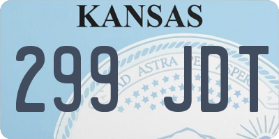 KS license plate 299JDT