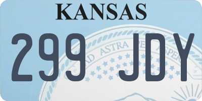 KS license plate 299JDY