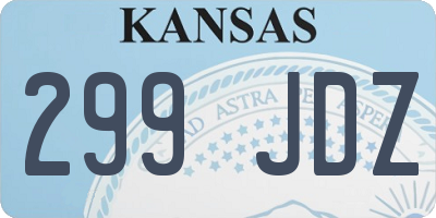 KS license plate 299JDZ