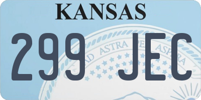 KS license plate 299JEC