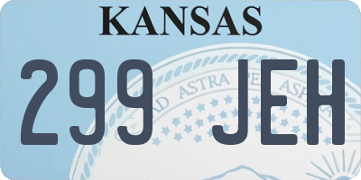 KS license plate 299JEH
