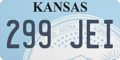 KS license plate 299JEI