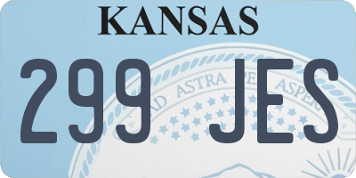 KS license plate 299JES