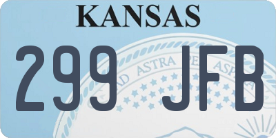KS license plate 299JFB