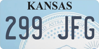 KS license plate 299JFG