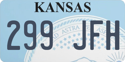 KS license plate 299JFH