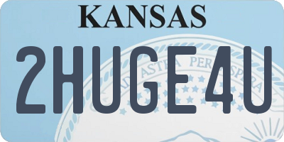 KS license plate 2HUGE4U