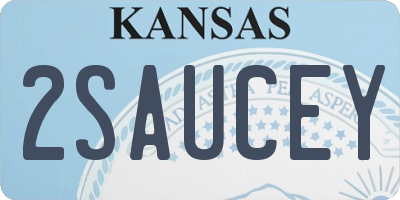 KS license plate 2SAUCEY