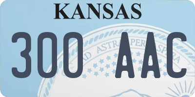 KS license plate 300AAC