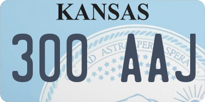 KS license plate 300AAJ