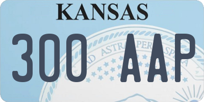 KS license plate 300AAP