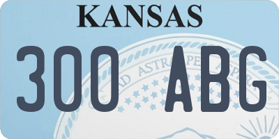 KS license plate 300ABG
