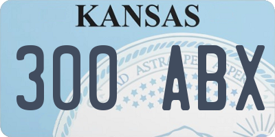 KS license plate 300ABX