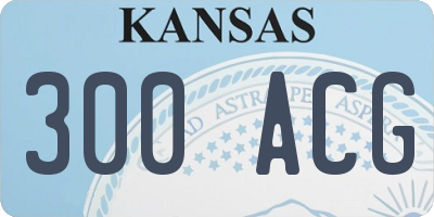 KS license plate 300ACG