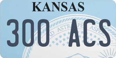 KS license plate 300ACS