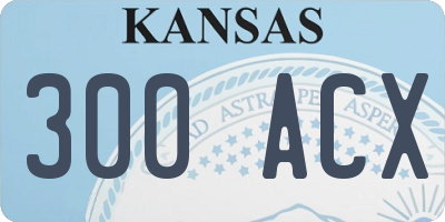 KS license plate 300ACX