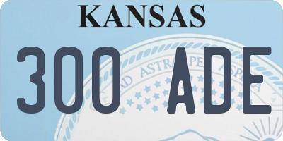 KS license plate 300ADE