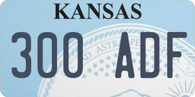 KS license plate 300ADF