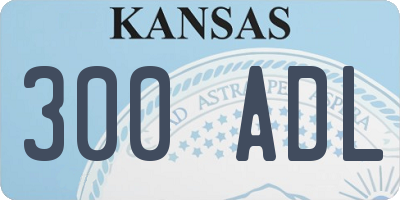 KS license plate 300ADL