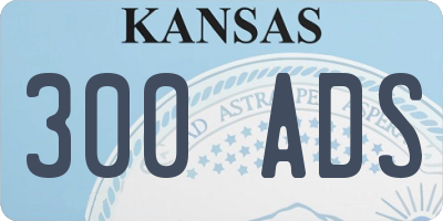 KS license plate 300ADS