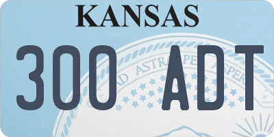 KS license plate 300ADT