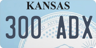 KS license plate 300ADX