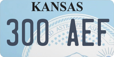 KS license plate 300AEF