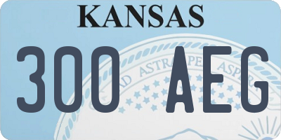 KS license plate 300AEG