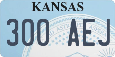 KS license plate 300AEJ