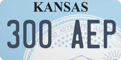 KS license plate 300AEP