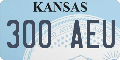 KS license plate 300AEU