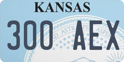 KS license plate 300AEX